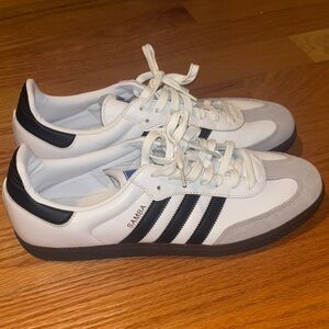 Adidas Samba White and Black Sneakers